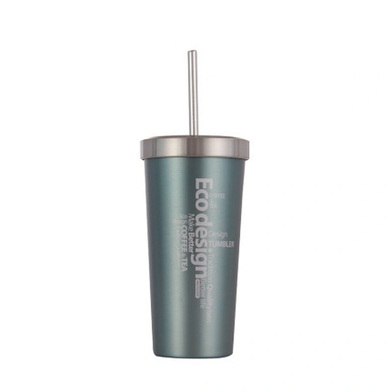 500 ML 700 ML vacuum thermal mug , with 304 s/s inner 201 s/s outer paint coating, stainless steel straw
